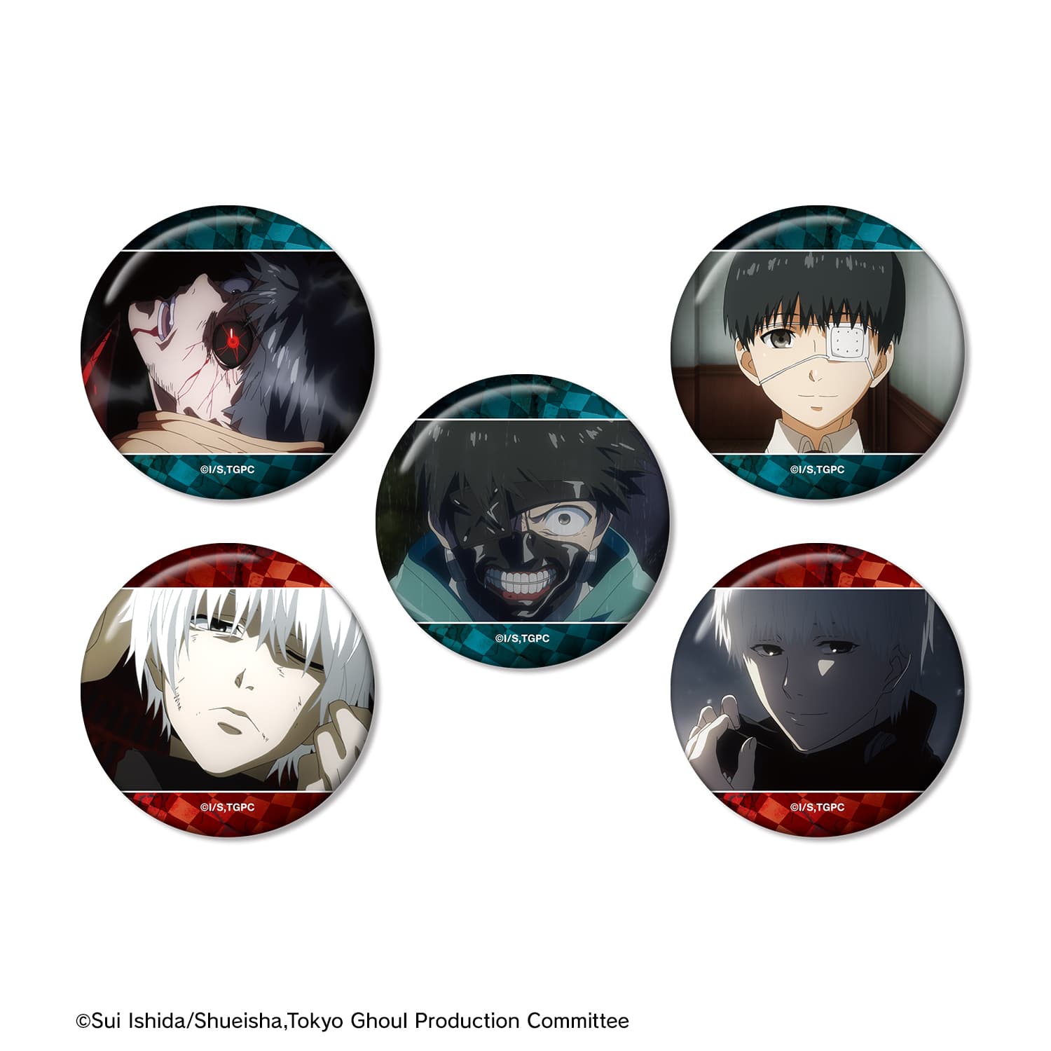 《東京喰種》金木研 劇照襟章 5個套裝