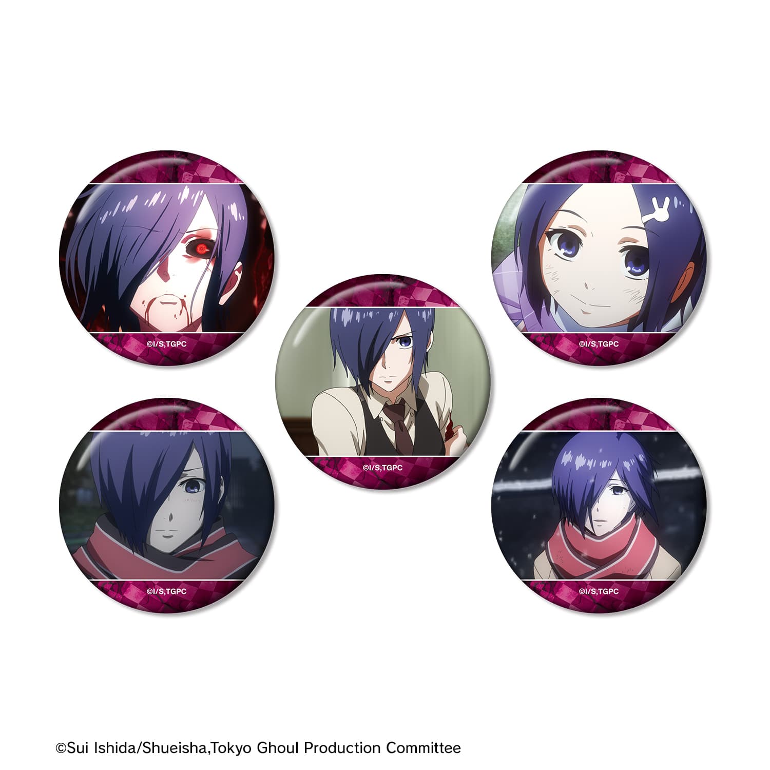 《東京喰種》霧嶋董香 劇照襟章 5個套裝